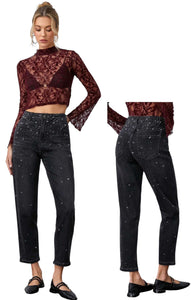 Jeans MOM strass 767 - JEANS - Stilosa