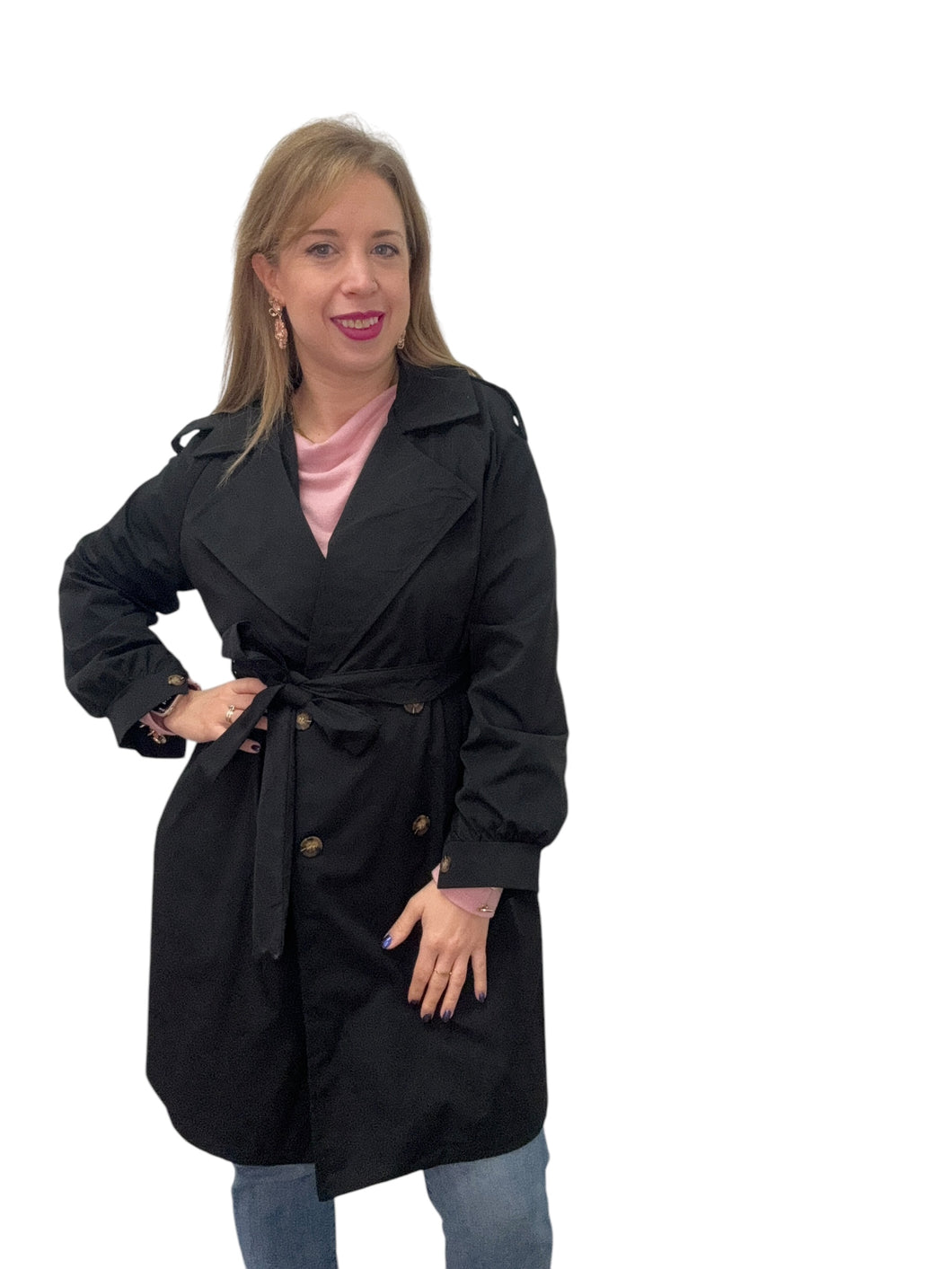 Trench midi con cintura - abbigliamento - Stilosa