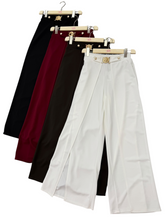 Carica l'immagine nel visualizzatore di Gallery, Pantalone con  spacchi con cintura - abbigliamento - Stilosa
