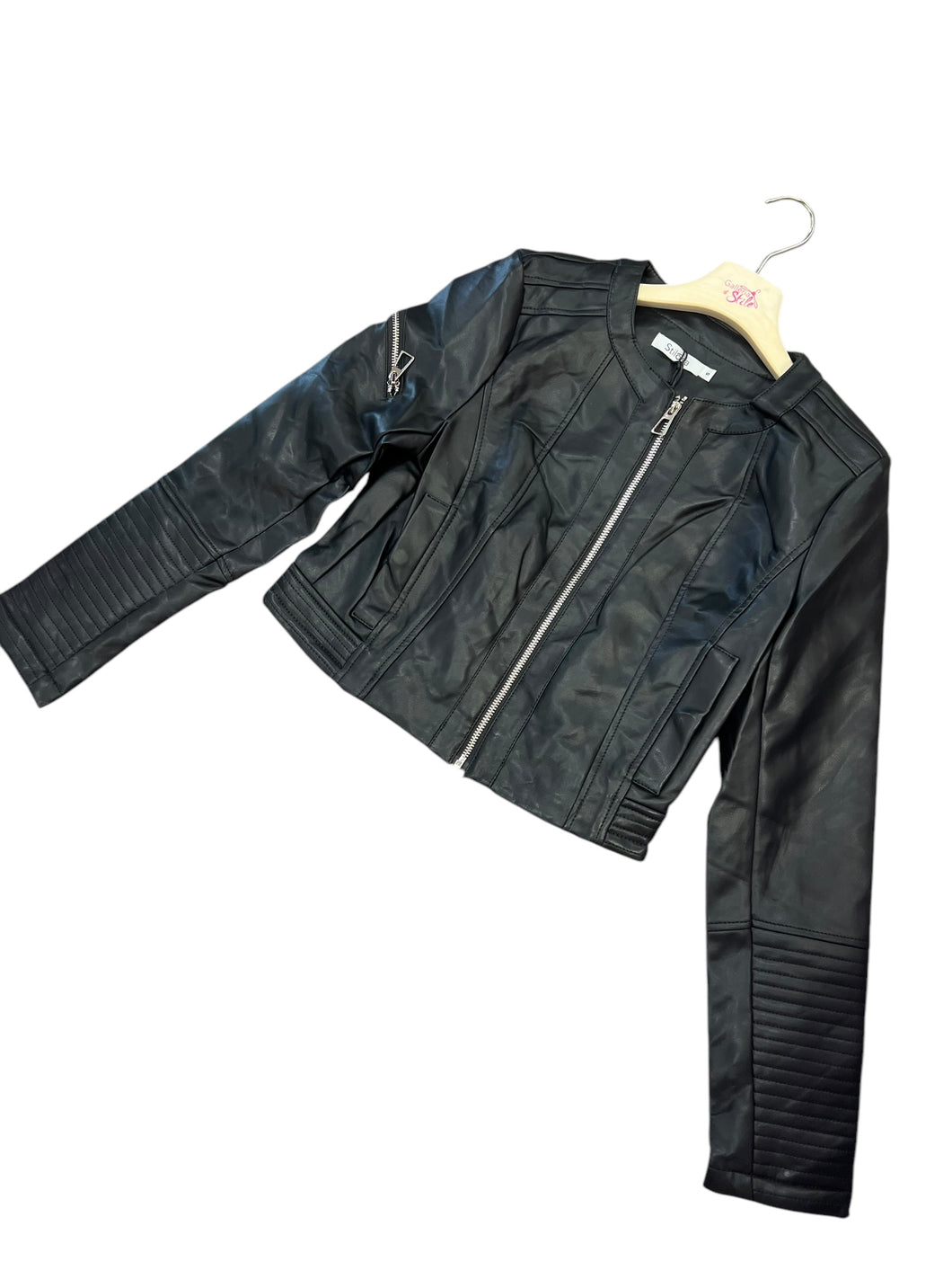 Giacca ecopelle manica rigata - abbigliamento - Stilosa