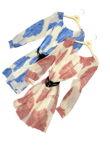 Abito casacca floreale con cintura - abbigliamento - Stilosa