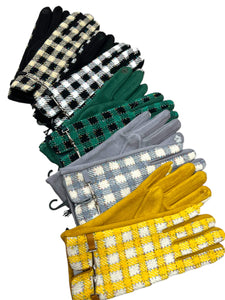 Guanti quadri lurex - abbigliamento - Stilosa
