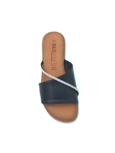 Carica l'immagine nel visualizzatore di Gallery, Ciabatta nera in pelle con fascia - Scarpe - Stilosa
