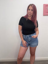 Carica l'immagine nel visualizzatore di Gallery, Short in jeans con elastico e ripiego - abbigliamento - Stilosa
