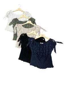 Top pizzo macramè corto - abbigliamento - Stilosa