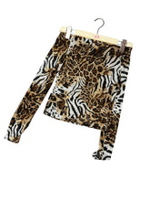 Carica l&#39;immagine nel visualizzatore di Gallery, Maglia lavorata corta maculata - abbigliamento - Stilosa
