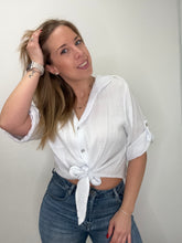 Carica l&#39;immagine nel visualizzatore di Gallery, Camicia lavorata con nodo - abbigliamento - Stilosa

