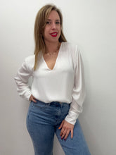 Carica l&#39;immagine nel visualizzatore di Gallery, Blusa gessata filo lurex - abbigliamento - Jiveley
