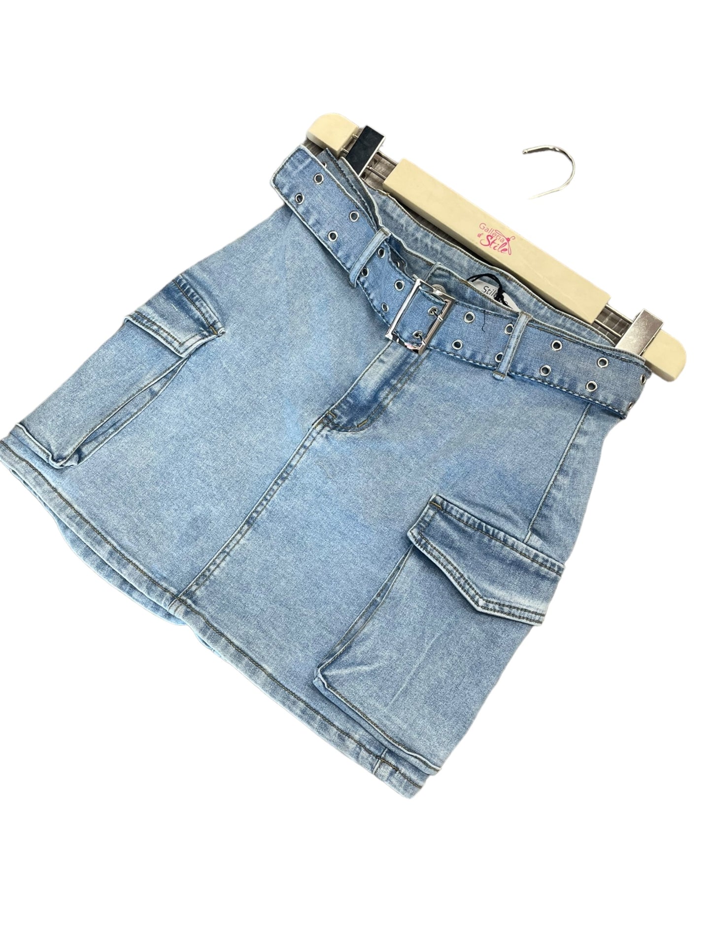 Minigonna cargo jeans - abbigliamento - Stilosa