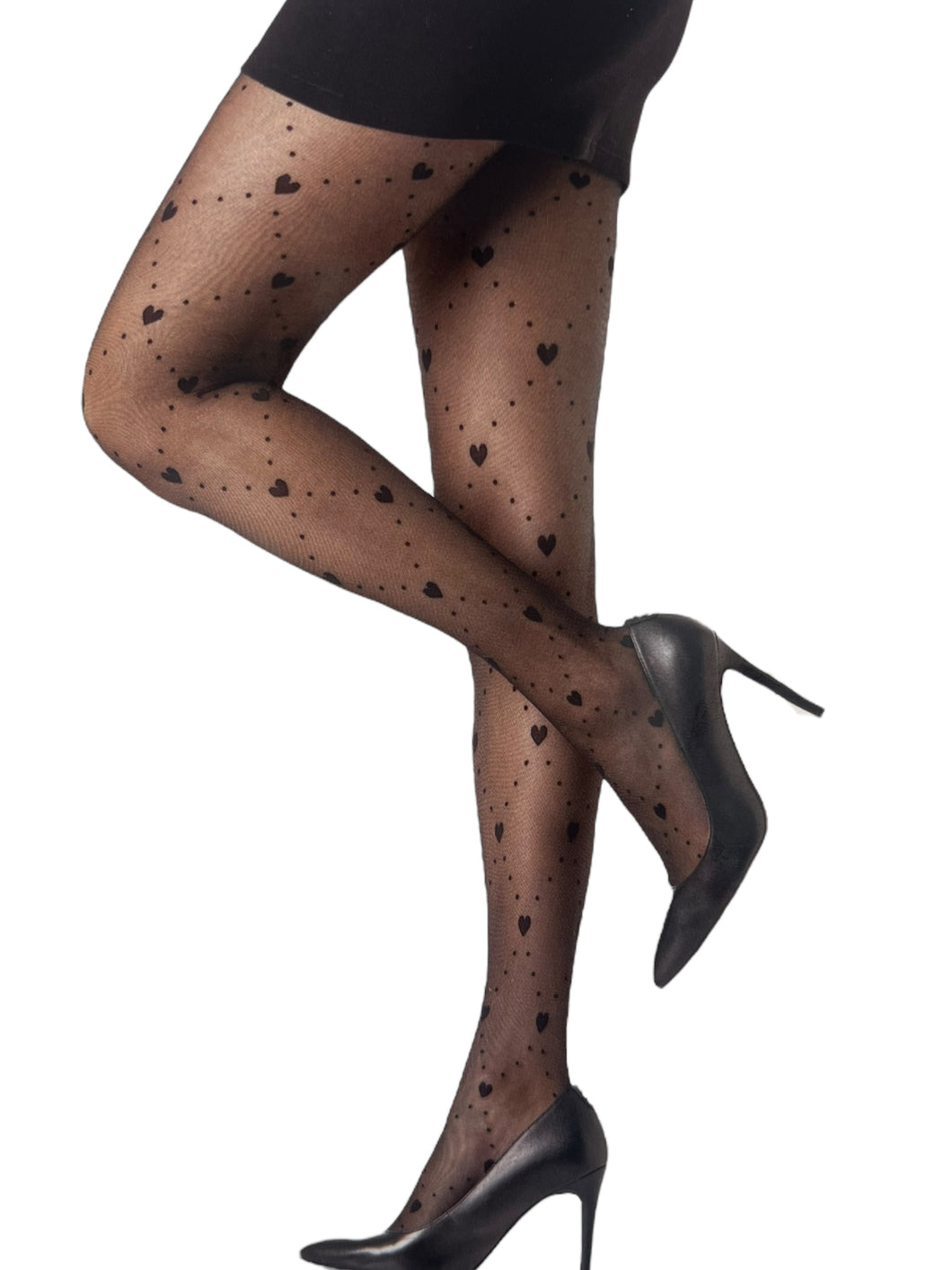 Collant velate rombi con cuori - abbigliamento - Stilosa