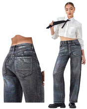 Carica l&#39;immagine nel visualizzatore di Gallery, Jeans palazzo irridescenti arcobaleno - JEANS - Stilosa
