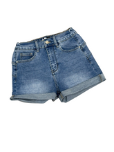 Carica l'immagine nel visualizzatore di Gallery, Short in jeans con elastico e ripiego - abbigliamento - Stilosa

