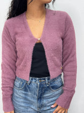 Carica l&#39;immagine nel visualizzatore di Gallery, Cardigan corto con pelo - abbigliamento - Artigli
