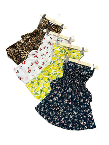 Abito fantasia con balze gonna - abbigliamento - Stilosa