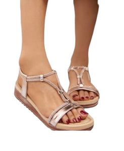 Sandali flat intreccio punti luce - Scarpe - Stilosa
