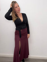 Carica l&#39;immagine nel visualizzatore di Gallery, Gonna maxi con drappeggio - abbigliamento - Artigli
