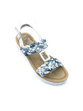 Carica l'immagine nel visualizzatore di Gallery, Sandalo treccia denim - Scarpe - Stilosa
