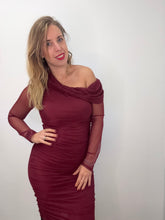 Carica l'immagine nel visualizzatore di Gallery, Abito tulle midi con scollo - abbigliamento - Stilosa
