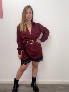 Abito incrocio con pizzo a lato - abbigliamento - Stilosa