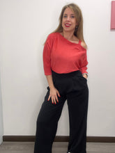 Carica l&#39;immagine nel visualizzatore di Gallery, Pantalone palazzo con pinces - abbigliamento - Artigli
