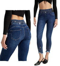 Carica l&#39;immagine nel visualizzatore di Gallery, Jeans skinny fascia e strass - JEANS - Stilosa
