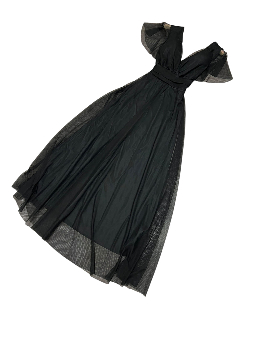 Abito lungo tulle con mezza manica - abbigliamento - Stilosa