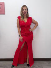 Carica l&#39;immagine nel visualizzatore di Gallery, Abito lungo jersey rosso - abbigliamento - Artigli
