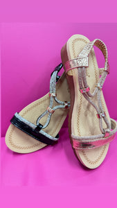 Sandali flat intreccio punti luce - Scarpe - Stilosa