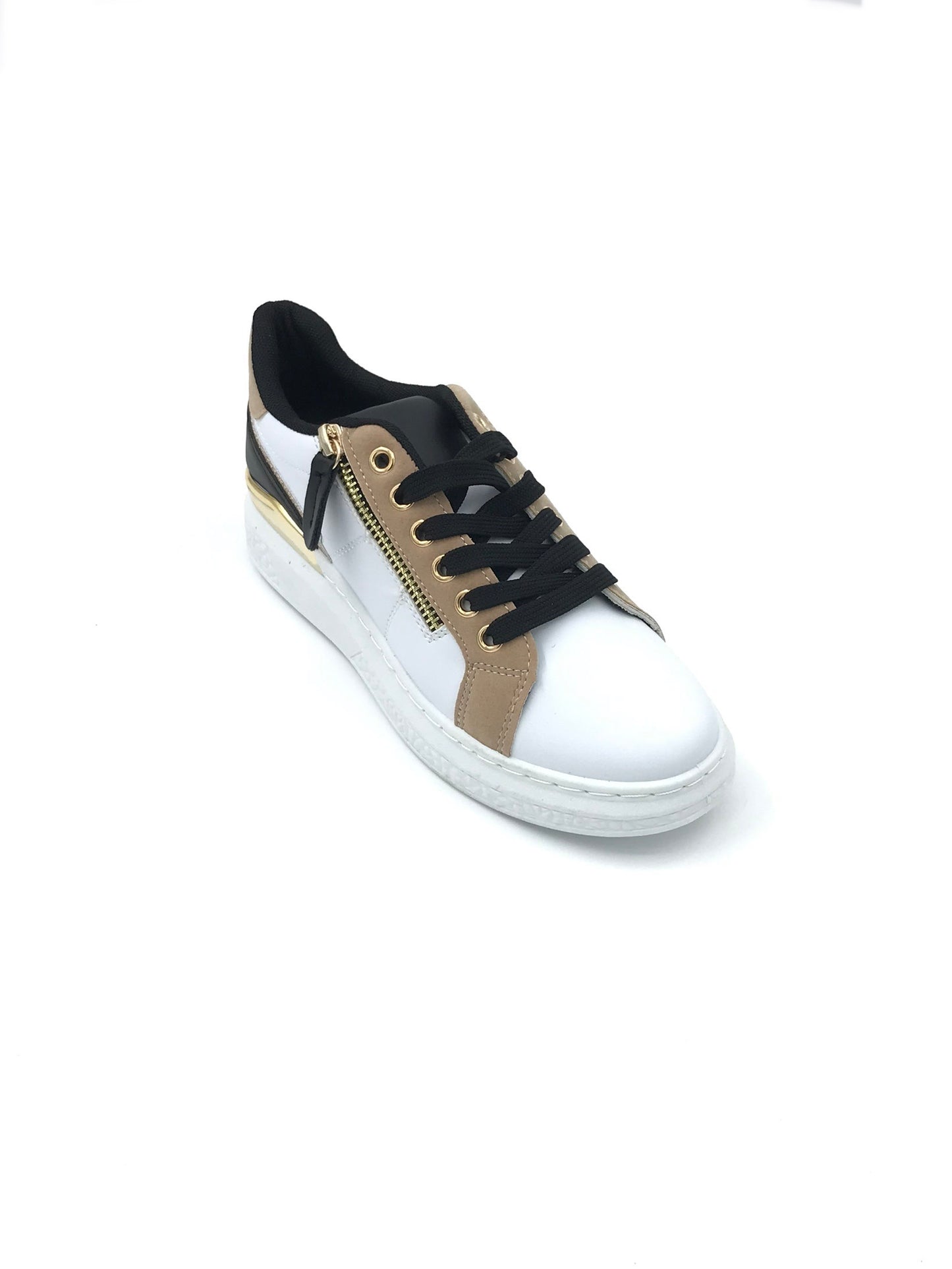 Sneakers dettaglio oro - Scarpe - Stilosa