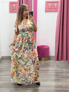 Abito lungo tulle fantasia - abbigliamento - Artigli