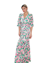 Carica l&#39;immagine nel visualizzatore di Gallery, Abito lungo con fiori rosa - abbigliamento - Stilosa
