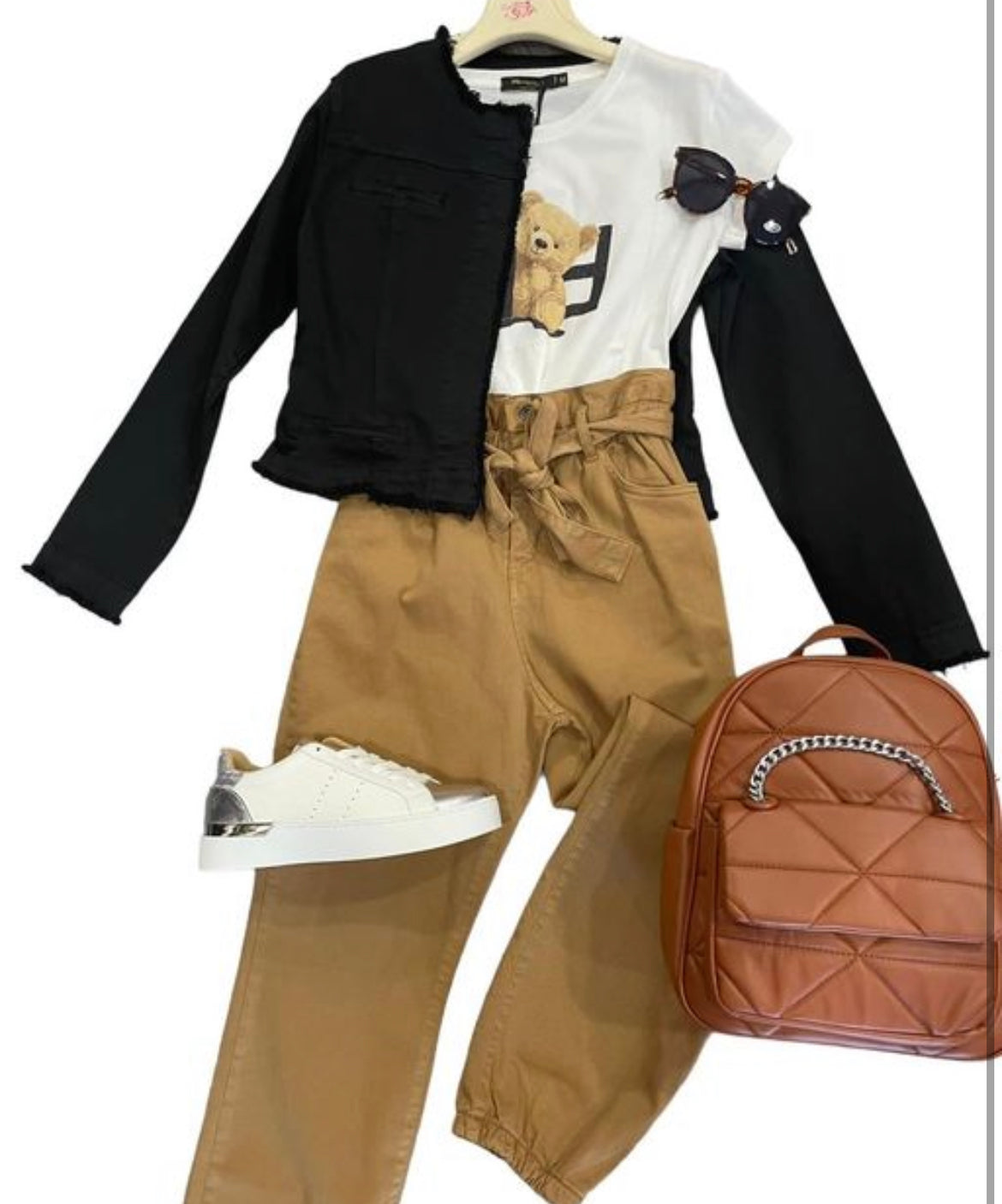 Pantalone con elastico in vita e fondo - JEANS - Artigli