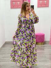 Carica l&#39;immagine nel visualizzatore di Gallery, Abito lungo con fiori rosa - abbigliamento - Stilosa
