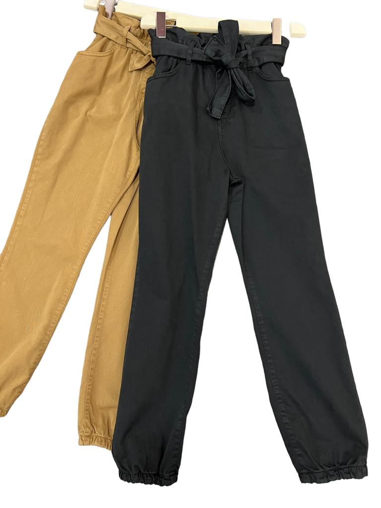 Pantalone con elastico in vita e fondo - JEANS - Artigli